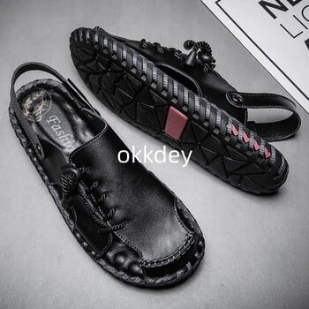 New In Sandals for Men Outdoor Beach Flats Breathable Casual Normal Leather Casual Antislip Designer Replica Summer sandals