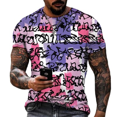 Uue disainiga meeste T-särk Raudkett mustvalge värviline värvimisstiil Lühikeste varrukatega T-särk Kvaliteetne Paks Suurus S-5XL