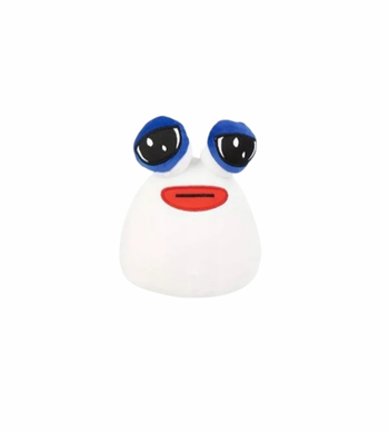 Играчка POU, Плюшен, 20 см, Бял