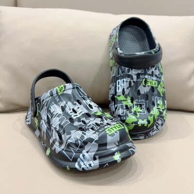 Didelės 49 dydžio naujos vyriškos šlepetės vasarinės lauko storos padai neslystančios paplūdimio batai laisvalaikio basutės Eva minkštos šlepetės Gardern klumpės