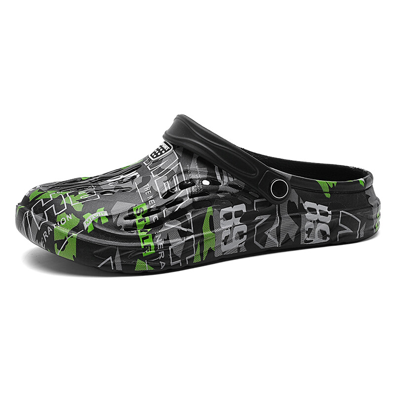 Didelės 49 dydžio naujos vyriškos šlepetės vasarinės lauko storos padai neslystančios paplūdimio batai laisvalaikio basutės Eva minkštos šlepetės Gardern klumpės