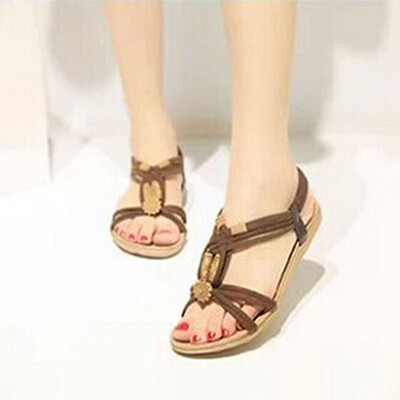 Γυναικεία σανδάλια 2024 Καλοκαίρι Γυναικεία παπούτσια Σαγιονάρες Γυναικεία παπούτσια παραλίας Gladiator Beads Σανδάλια Γυναικεία σανδάλια με χαμηλό τακούνι Υποδήματα