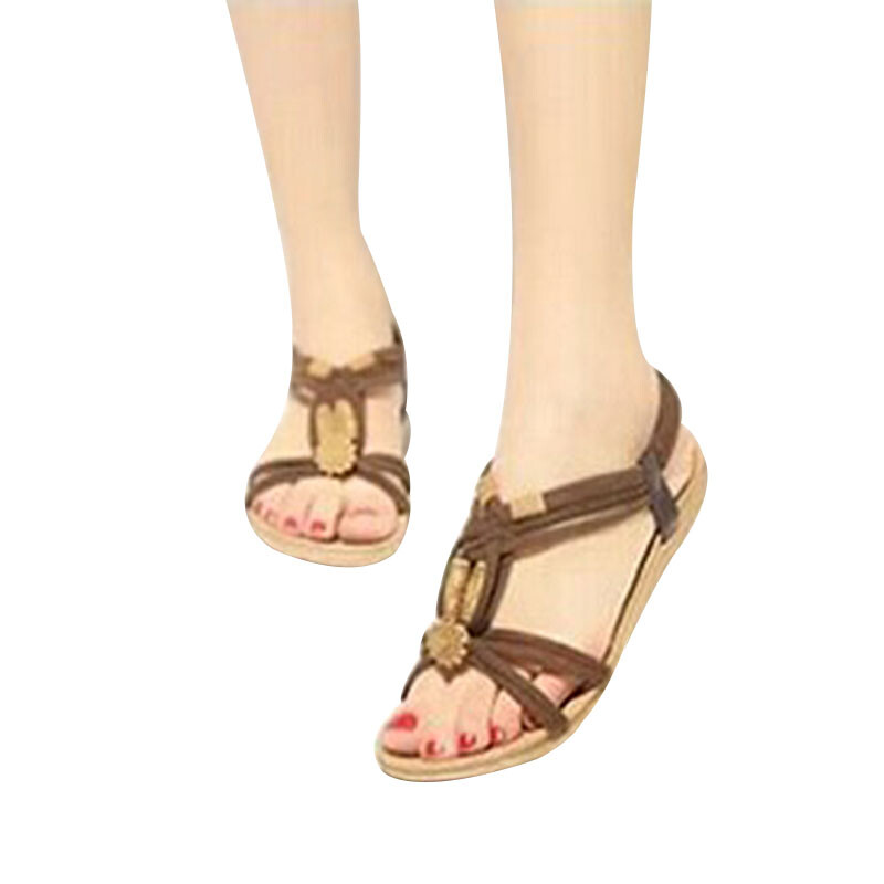 Γυναικεία σανδάλια 2024 Καλοκαίρι Γυναικεία παπούτσια Σαγιονάρες Γυναικεία παπούτσια παραλίας Gladiator Beads Σανδάλια Γυναικεία σανδάλια με χαμηλό τακούνι Υποδήματα