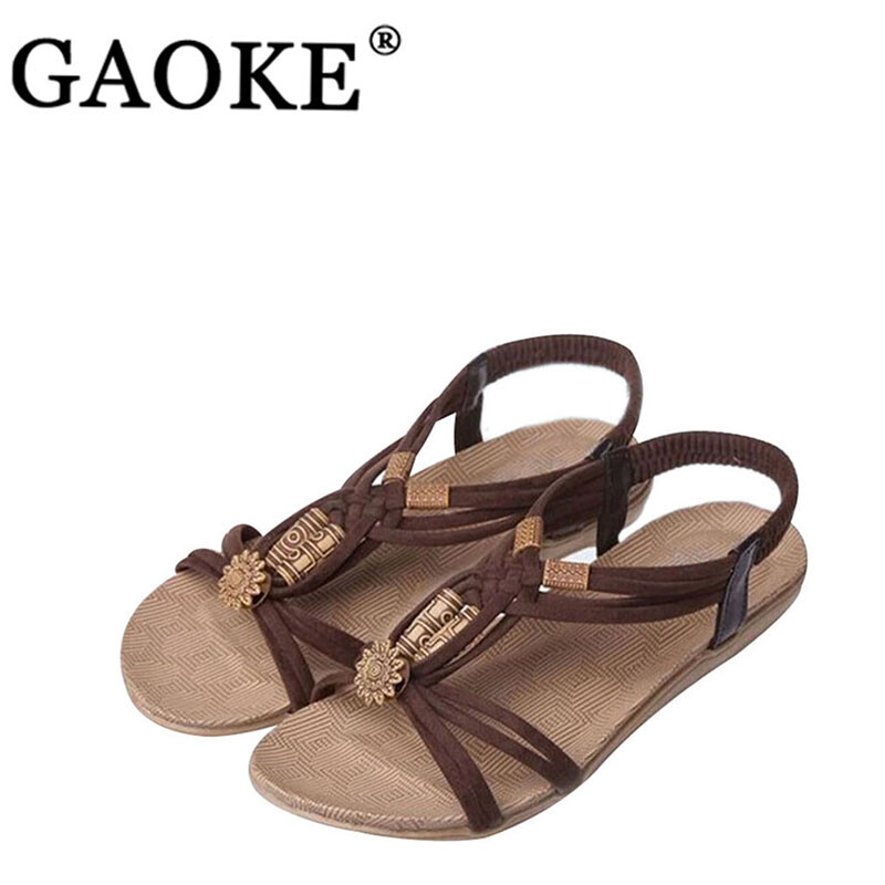 Γυναικεία σανδάλια 2024 Καλοκαίρι Γυναικεία παπούτσια Σαγιονάρες Γυναικεία παπούτσια παραλίας Gladiator Beads Σανδάλια Γυναικεία σανδάλια με χαμηλό τακούνι Υποδήματα