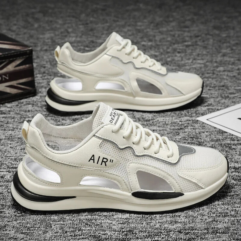 Sandale de vară, pantofi respirabili, sport anti-alunecare, plasă de conducere pentru bărbați, sandale de plajă, sandale de modă pentru bărbați, Zapatillas Hombre 2023