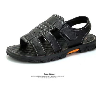 Σανδάλια Ανδρικά νέα παπούτσια παραλίας Παντόφλες από δέρμα αγελάδας Αντιολισθητικά δερμάτινα σανδάλια με χοντρή σόλα 2024 Νέα ανδρικά σανδάλια εξωτερικού χώρου