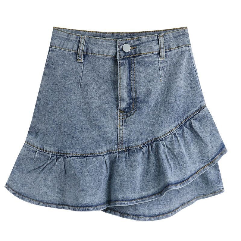 Μόδα καλοκαιρινό γυναικείο κοστούμι Νέο Hot Girl Slim σχέδιο Floral Cropped T-Shirt Universal τζιν φούστα δύο τεμαχίων