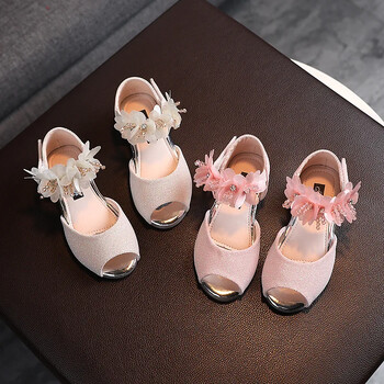 Κορίτσια Rhinestone Flower Παπούτσια Low Heel Flower Dress Wedding Party Pump Παπούτσια Princess Shoes for Kids Toddler