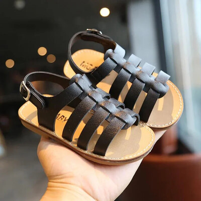 1–6-aastased lapsed suvised rannajalatsid, tüdrukud printsess, silmkoelised lahtised sandaalid, kuldsed, hõbedased, mustad