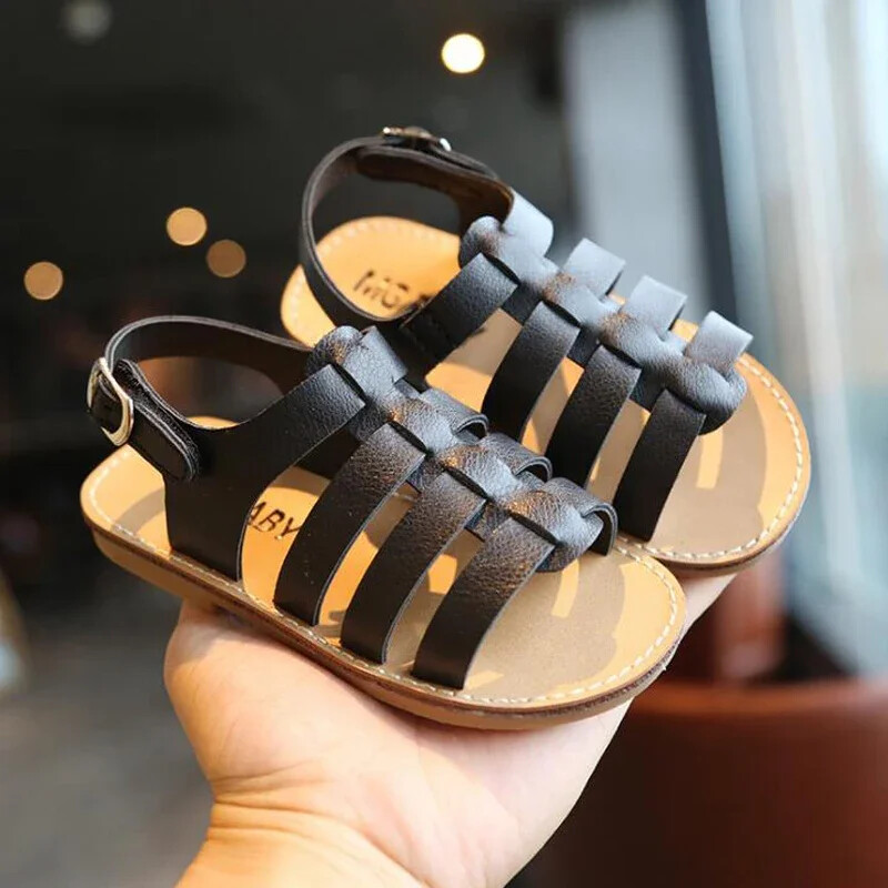 1–6-aastased lapsed suvised rannajalatsid, tüdrukud printsess, silmkoelised lahtised sandaalid, kuldsed, hõbedased, mustad