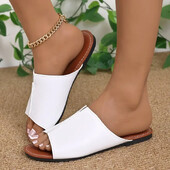 Naiste kingad, 2024, soodne sooduspakkumine Naiste suvised vabaaja sussid, naiste jalatsid, õmblemine, lahtise varbaga, suures suuruses naiste kingad