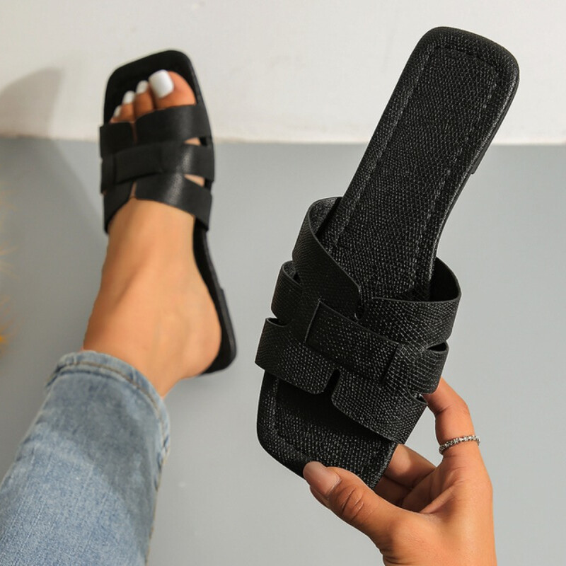 Naiste suvised sussid, luksuslikud õues, rannas plätud, naiste sandaalid, trendibrändi disainiga slaidid kingad, naine 2024, suur suurus 43