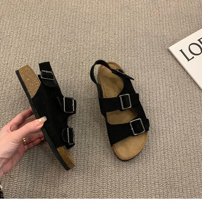 Σανδάλια μόδας 2024 Γυναικεία φλατ σανδάλια Rome Flats Clip Toe Σανδάλια παραλίας Γυναικεία καλοκαιρινά Νέα ρηχά παπούτσια για γυναίκες σανδάλια