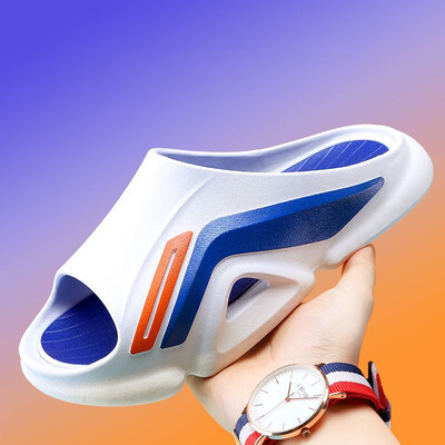 Naujos storo pado madingos vyriškos šlepetės lauke, lengvos neslystančios pločio vyriškos šlepetės Klasikinio stiliaus šventiniai laisvalaikio batai