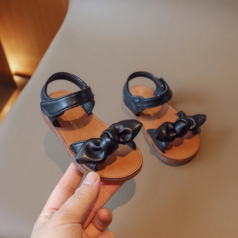 Princess sandale za djevojčice s mašnom, modne klasične bebe, dječje cipele za plažu, dječje ljetne sandale, jednostavne veličine 21-30, vruća rasprodaja