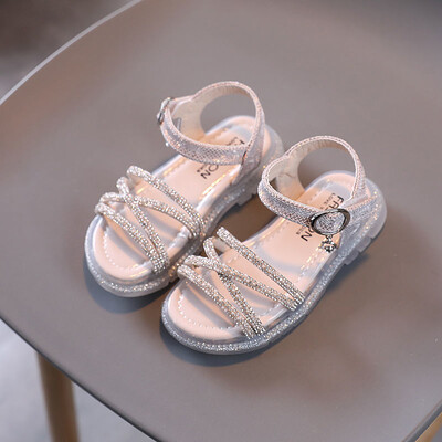 Ρωμαϊκά σανδάλια για κορίτσια με ανοιχτό πλεκτό μονόχρωμο ψηλό, απλά πριτσίνια Νέα καλοκαιρινά κούφια Flat casual παπούτσια Παιδική μόδα casual