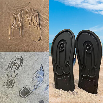 Hidden Penis Flops Забавни Hidden Penis Flip Flops Пародия Creative Penis Slippers Летни плажни комфортни неплъзгащи се мъжки сандали