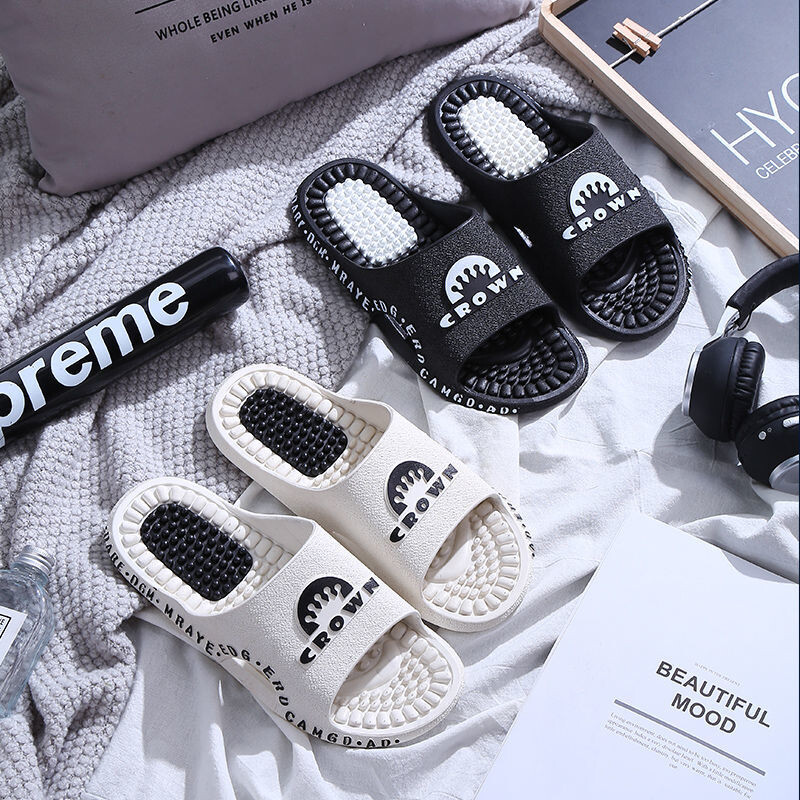 Meeste sussid sise- ja väliskandmiseks Vannitoa jalamassaaž libisemiskindel kulumiskindel deodorant rannasandaalid ja sussid