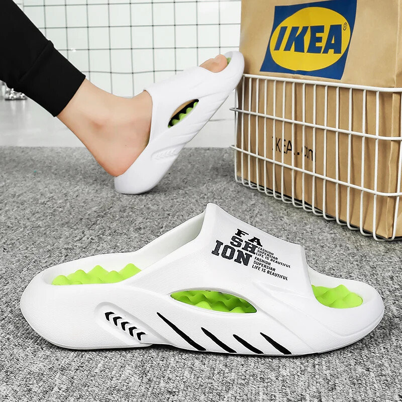 Uued suvised Meeste Massaažisussid Küljed Siseruumides Välisandaalid Rannajalatsid Pehme tallaga Slaidid Meeste plätud Meeste sandaalid