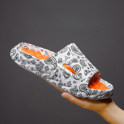 Ανδρικές σαγιονάρες καλοκαιρινά παπούτσια Σανδάλια εκτύπωσης Trend αντιολισθητικά γυναικείες διαφάνειες Παντόφλες για ζευγάρια Μόδα ανδρικά παπούτσια μασάζ παραλίας