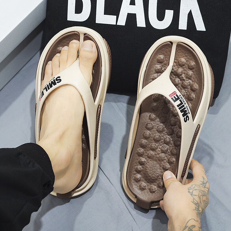 Mood Uued Meeste Massaažisussid Mugavad plätud väljas siseruumides Pehme tald Meeste Rannasandaalid Libisemiskindlad Kodu Meeste sussid