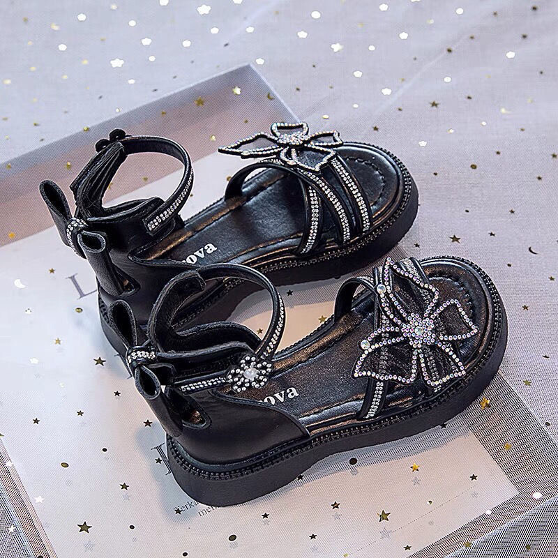 Princess cipele sa dijamantima za djevojčice Sandale za svečane cipele Mašne Dječje ravne dječje elegantne sandale za zabavu Besplatna dostava