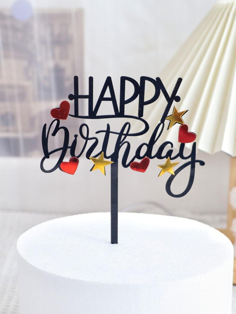 Ακρυλικό κάλυμμα για κέικ δύο επιπέδων, αστέρι αγάπης για κέικ πέντε αστέρων 