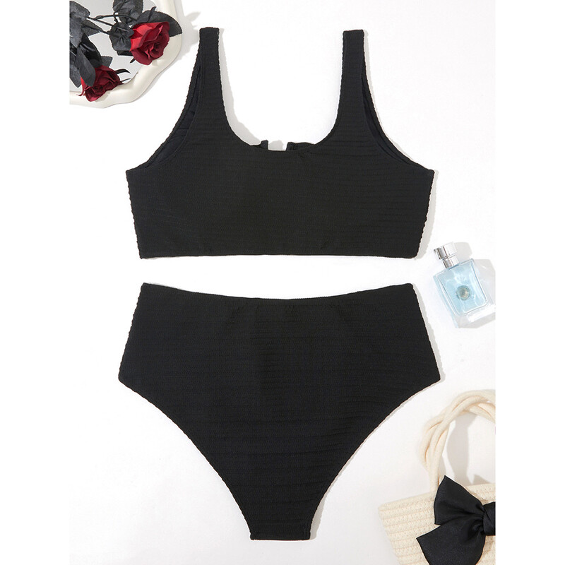 24 europietiški ir amerikietiški didelio liemens maudymosi kostiumėliai moterims, turinčioms mažai riebalų ir platėjančius BIKINI