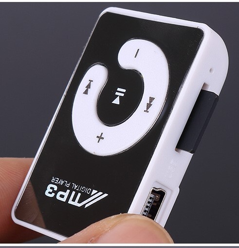 Kuum müük peegel C kaardiklamber MP3-mängija C klahv ilma ekraanita minisport MP3 Walkman mp3 
