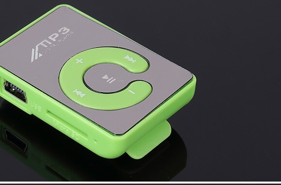 Kuum müük peegel C kaardiklamber MP3-mängija C klahv ilma ekraanita minisport MP3 Walkman mp3 
