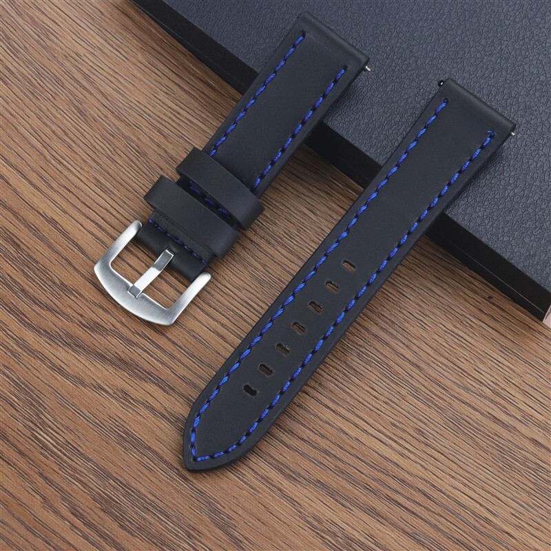 Kiirkinnitusega ehtsast nahast kellarihm Plain Weave universaalne tehase otsemüük sama pinnaga töötlemata kõrva äärega kellarihm