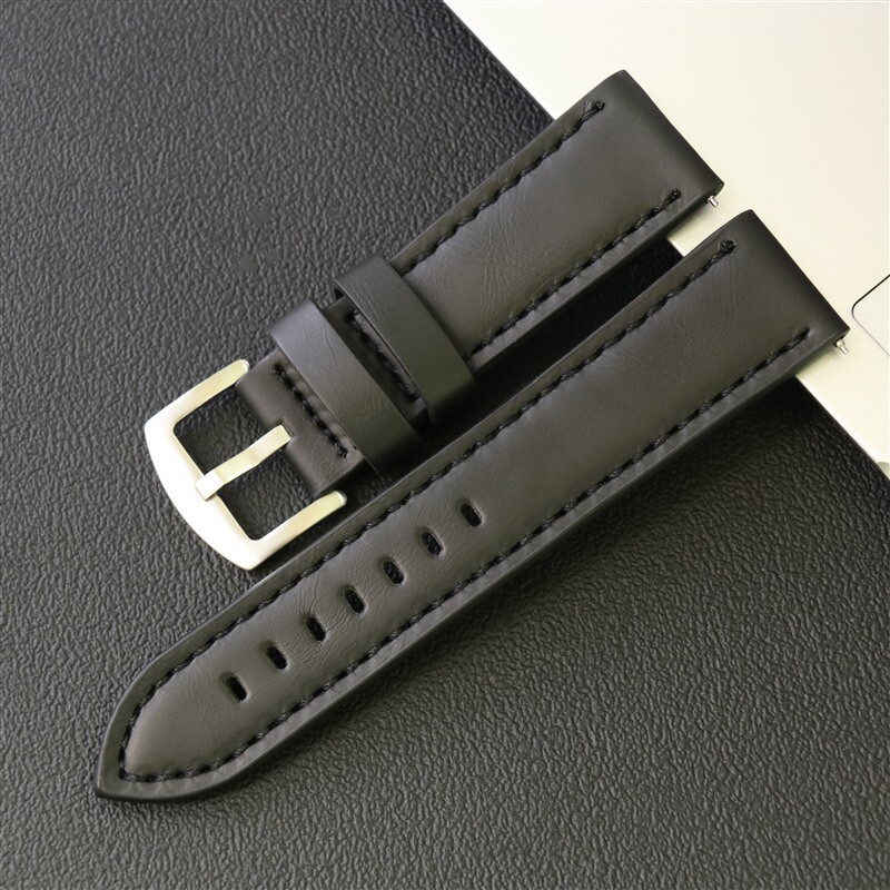 Kiirkinnitusega ehtsast nahast kellarihm Plain Weave universaalne tehase otsemüük sama pinnaga töötlemata kõrva äärega kellarihm