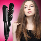 Hair Iron Keraamiline 3D Grid Hair Crimper Professionaalne volüümi andev lokirull Corn Perm kohev splint Flat Iron Juuste kujundamise tööriistad