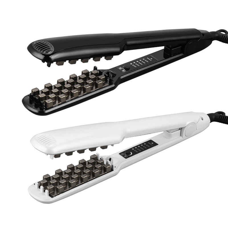 Hair Iron Keraamiline 3D Grid Hair Crimper Professionaalne volüümi andev lokirull Corn Perm kohev splint Flat Iron Juuste kujundamise tööriistad