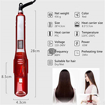 Steam Flat Iron Hair Straightener Professional Hair Curler Titanium Keramic Hair Straighting Σίδερο για μπούκλες Εργαλείο styling περιποίησης μαλλιών