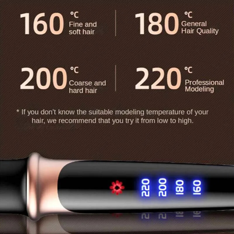 Professionaalne juuksesirgendaja, triikraud märgade või kuivade juuste jaoks.