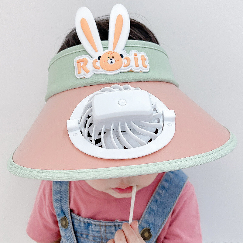 Pălărie pentru copii Protecție solară Pălărie de top goală cu ventilator pentru băieți și fete Pălărie de plajă în aer liber cu bor mare pentru copii