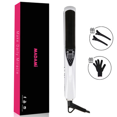 MCH titano plokščias lygintuvas 480F aukšta temperatūra 2 viename plaukų tiesinimo suktukas Profesionalus plačių plokščių keratininis lygintuvas