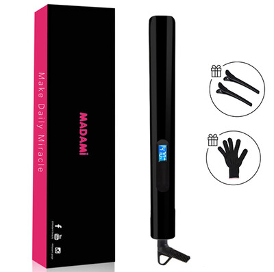 MCH titano plokščias lygintuvas 480F aukšta temperatūra 2 viename plaukų tiesinimo suktukas Profesionalus plačių plokščių keratininis lygintuvas