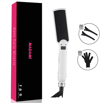 MCH titano plokščias lygintuvas 480F aukšta temperatūra 2 viename plaukų tiesinimo suktukas Profesionalus plačių plokščių keratininis lygintuvas