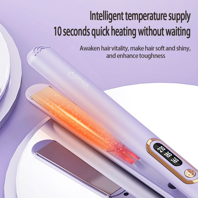 Unisex juuksesirgendaja ja lokirull 2-ühes, mis sobib igale juuksetüübile 10s Quick Heat professionaalne juuksesirgendusplaat