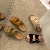 Modne ženske sandale za plažu Ljetne ravne cipele Ležerne papuče s štipaljkama Cipele za hodanje Nove tobogane za plažu Udobne japanke s leđima