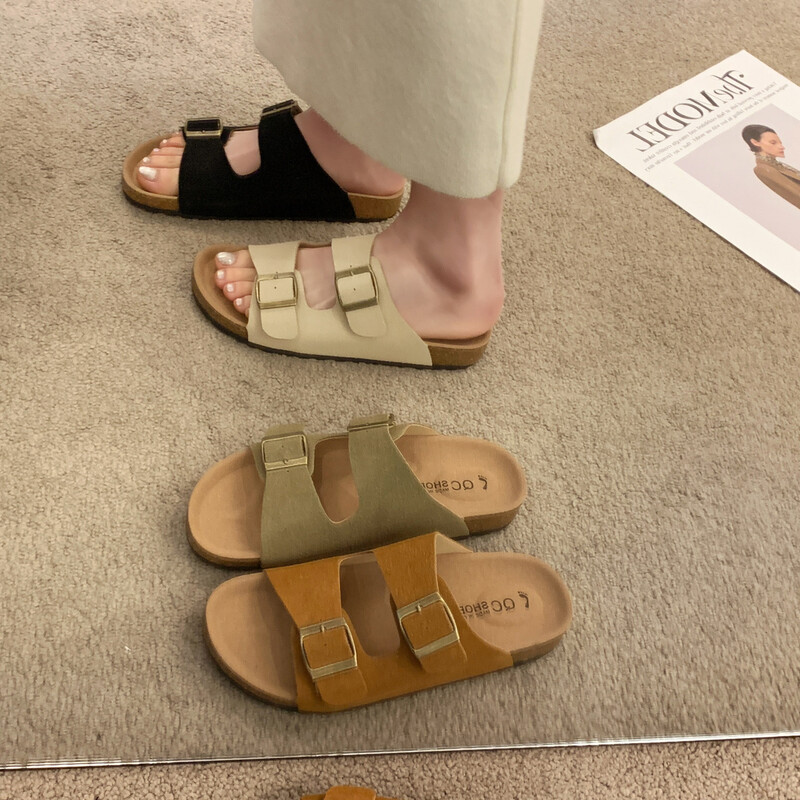 Modne ženske sandale za plažu Ljetne ravne cipele Ležerne papuče s štipaljkama Cipele za hodanje Nove tobogane za plažu Udobne japanke s leđima