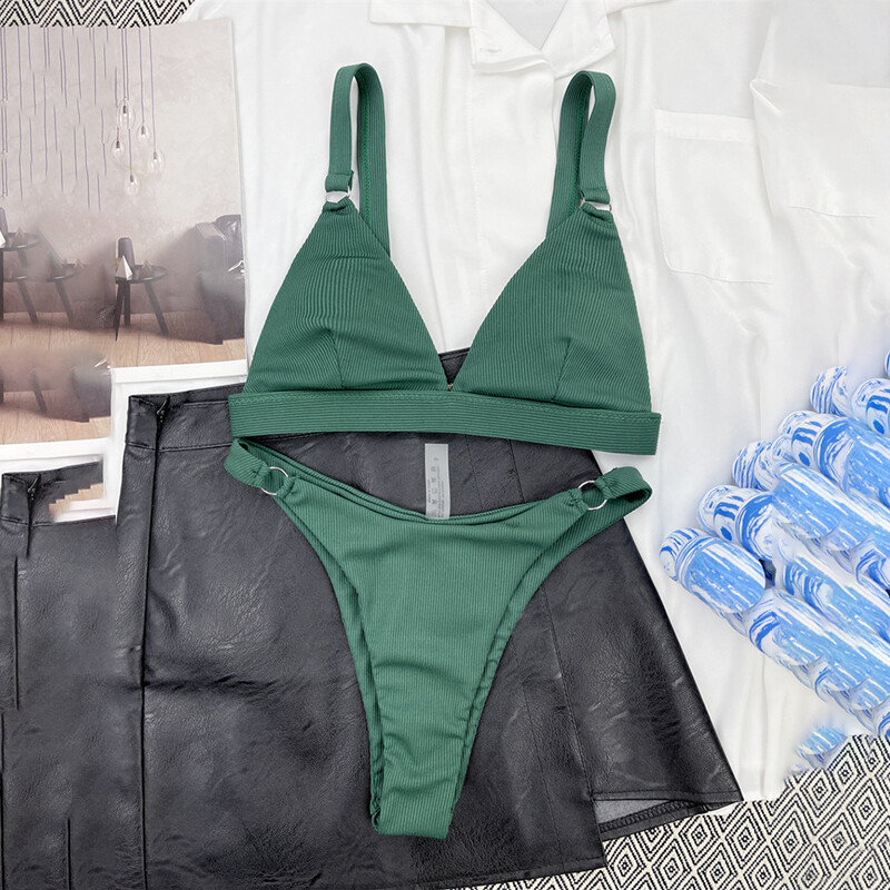 Para Praia suvine suur naiste ujumistrikoo 2024, päitsed Brasiilia bikiinid naiste ujumisriided Push Up bikiinid, rõngad, ujumiskostüümid S-XL