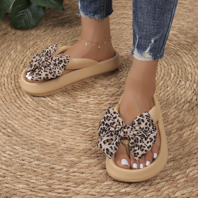 Suvised Naiste Mugavus Flip-Flop Leopard Vibu Pehme Paksu Tallaga Pilvesussid Reisipuhkuse rannajalatsid Uued Naiste sandaalid
