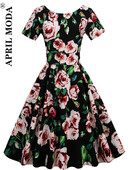 2023 Vintage Tea Party Καλοκαιρινό φόρεμα με λουλούδια βαμβακερό κομψό Γαλλικό 1950 Runway Prom Short sundress Casual τουνίκ φόρεμα κούνιας