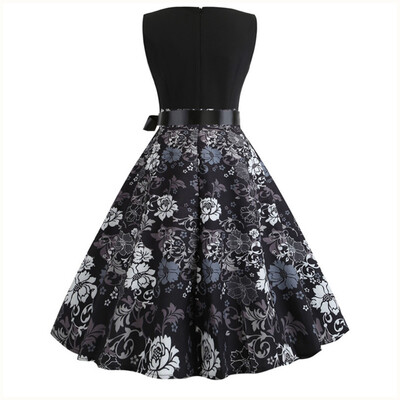 Αμάνικα vintage φορέματα για γυναίκες 2022 Wedding Guest Cocktail Halter Φόρεμα Rockabilly Party 1950 vestidos mujer