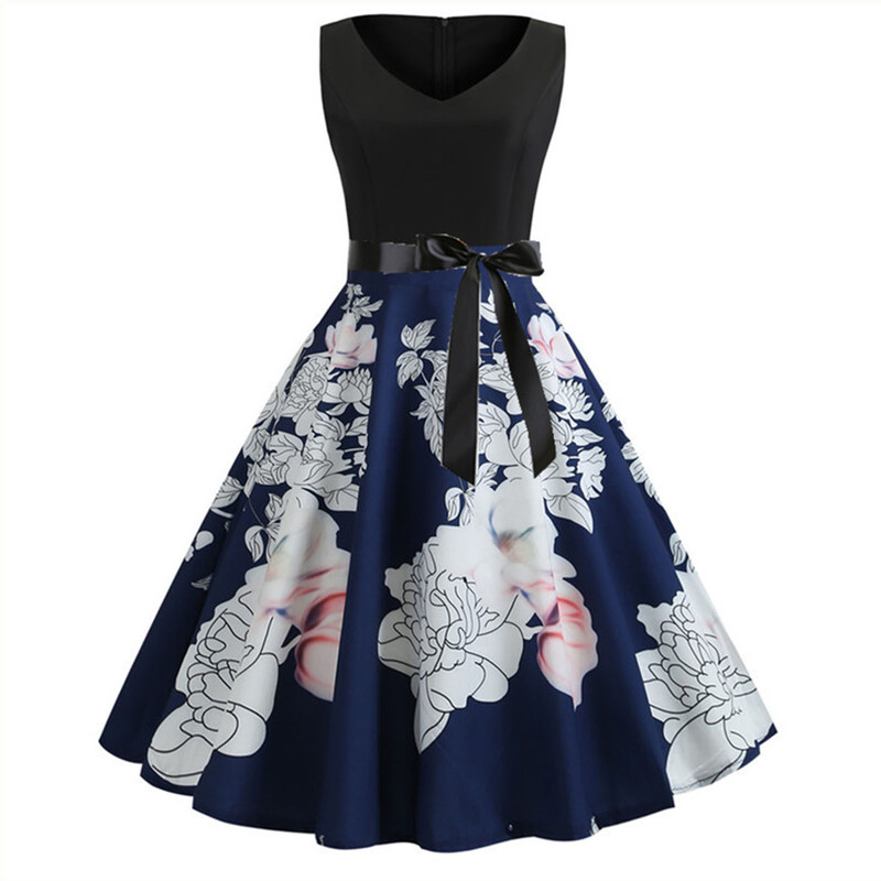 Varrukateta vintage kleidid naistele 2022. aasta pulmakülaliste kokteilikleit 1950. aastate Rockabilly peokleit vestidos mujer