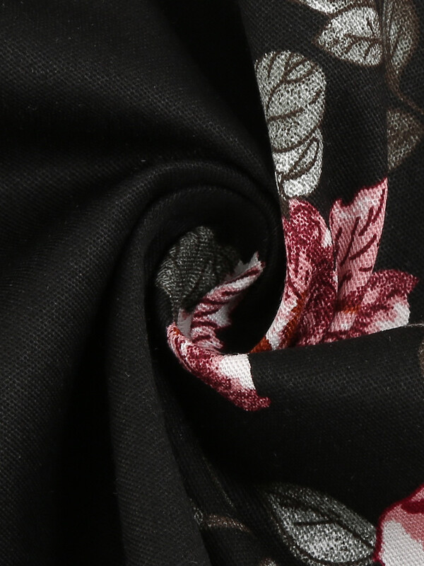 Tonval Shawl Dollar kaherealise lilleprintiga 50ndate pikad kleidid Vintage riided naistele Midi elegantne puuvillane pidulik kleit