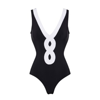 Γυναικεία One Piece Sexy Deep V Neck Cutout Color Block Σετ μαγιό Καλοκαιρινά Μαγιό παραλίας Μαγιό σετ μπικίνι 2 τμχ